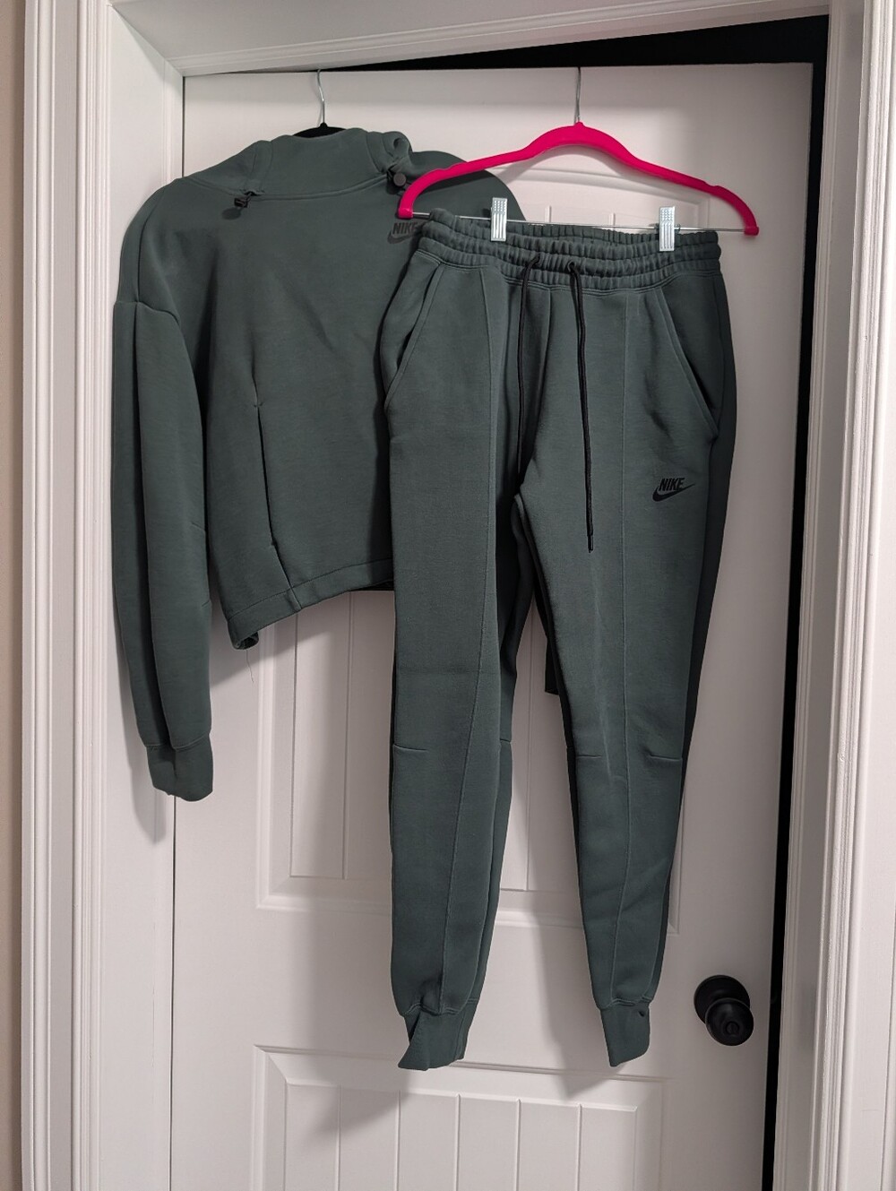 Nike Olive Green Pullover Hoodie and Jogger Set